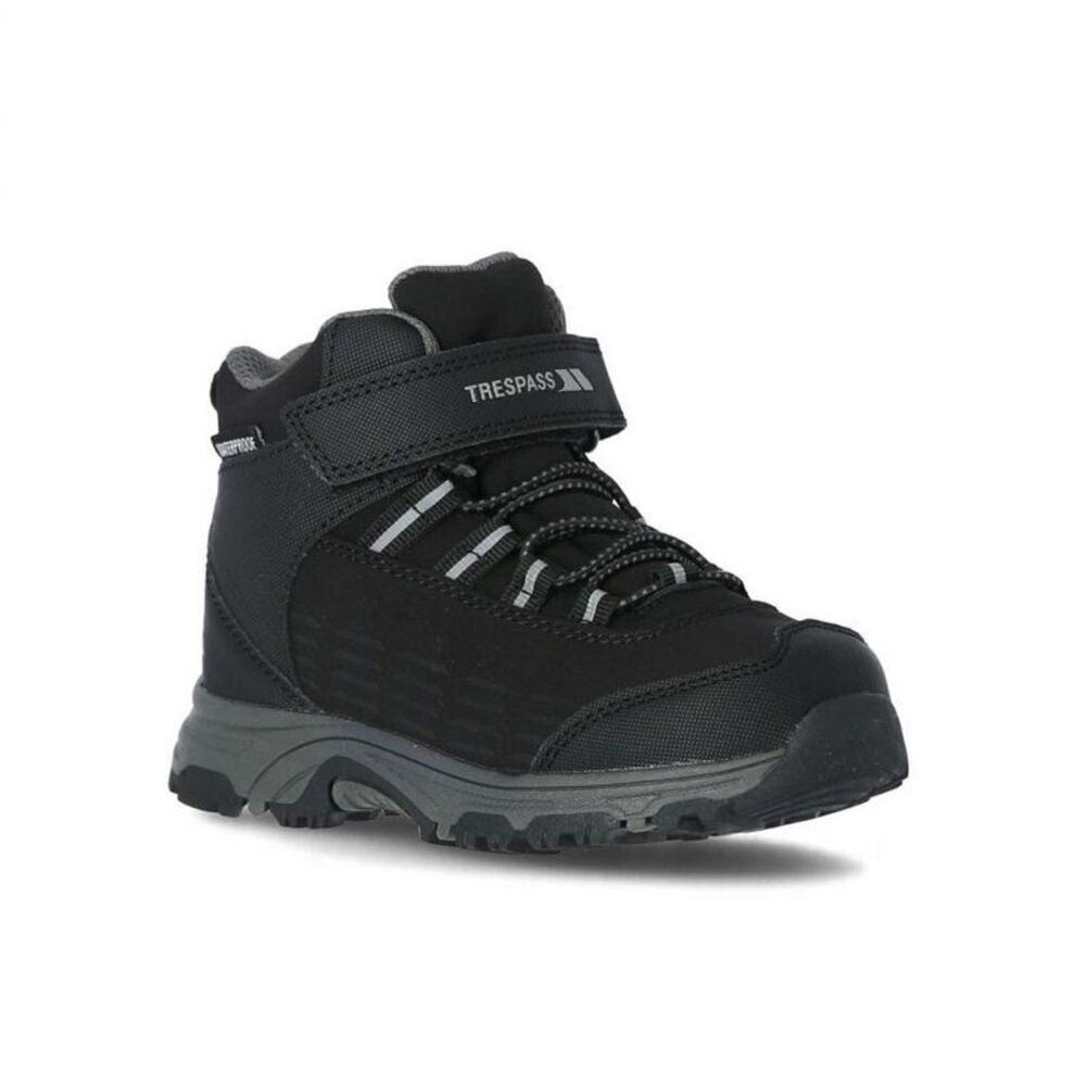 Trespass Childrens/Kids Harrelson Mid Cut Hiking Boots / Black